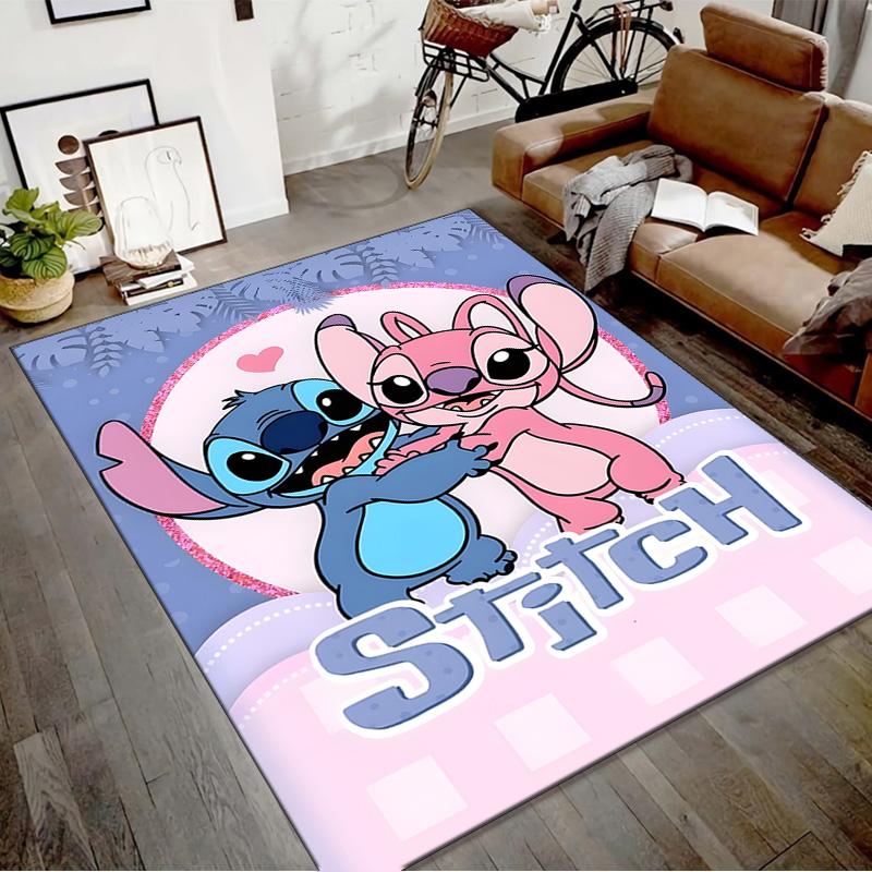 1pc S-Stitch Design Printed Area Rug Carpet for Bedroom Living Room Home Decor Rugs Mat Non Slip Mat Rug for Bedside