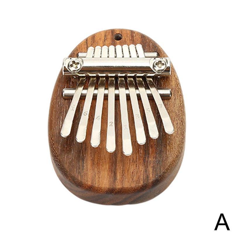 Bærbar Mini Sapele-plate med 8 nøkler Kalimba Nybegynnere Tommel Piano Gave