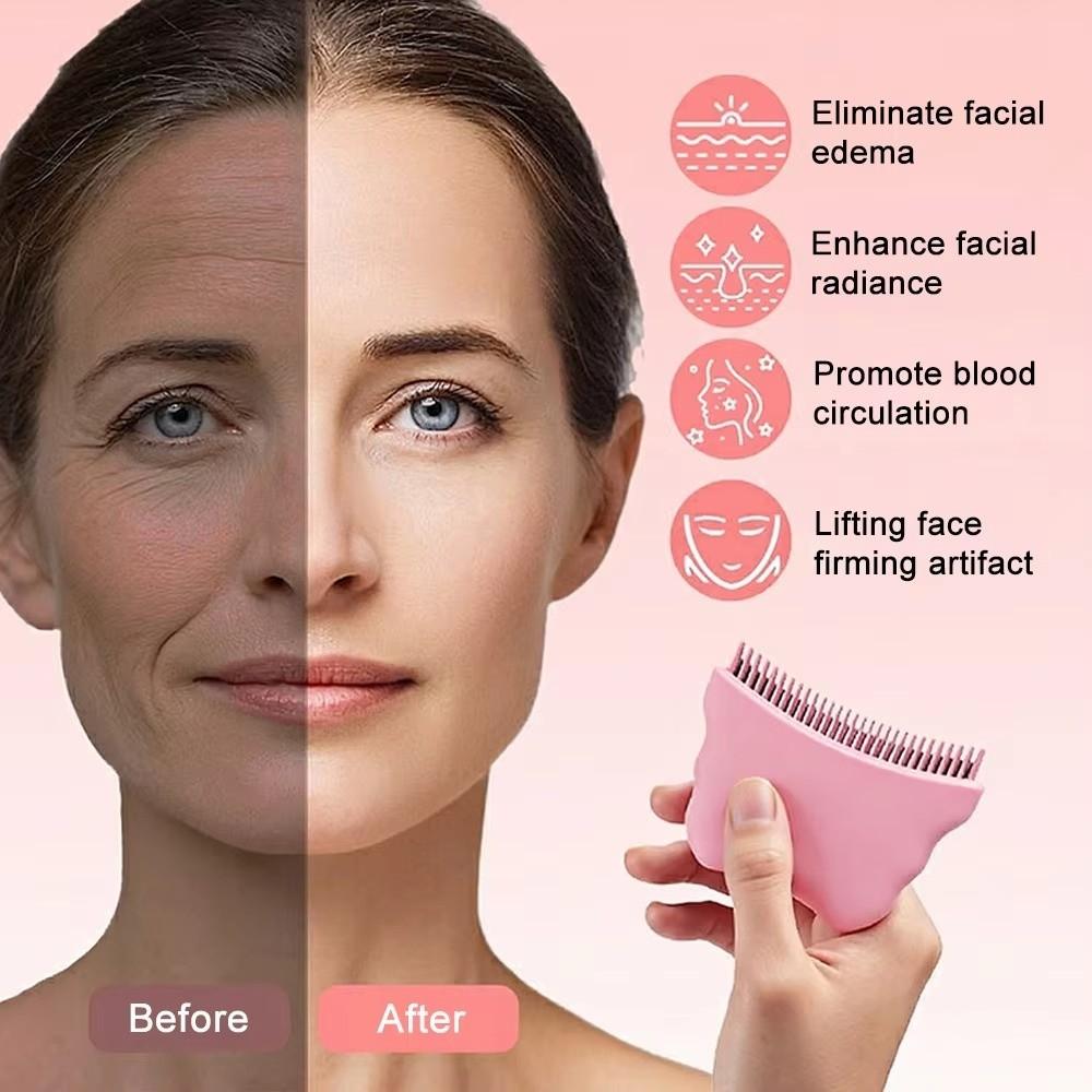 Lift Firm Contour Face Brush Soothe Massage Facial Anti-Puffiness Brush  For Face Neck