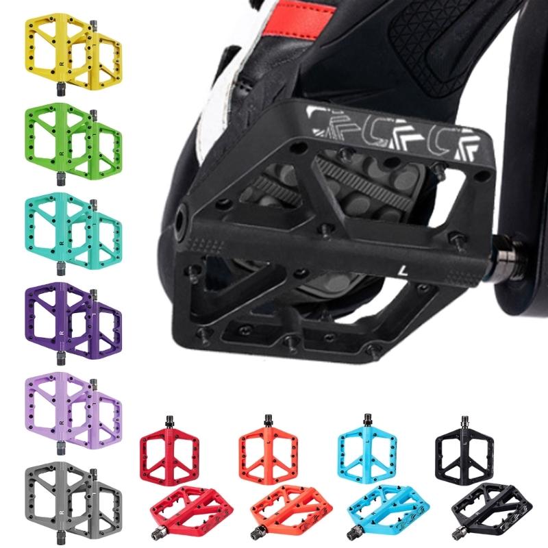 1 Paar Mountainbike-Flachpedale, Breite Antirutsch-Nylonpedale mit 9/16 Zoll gedichtetem Lager, breite Standfläche für Radfahren