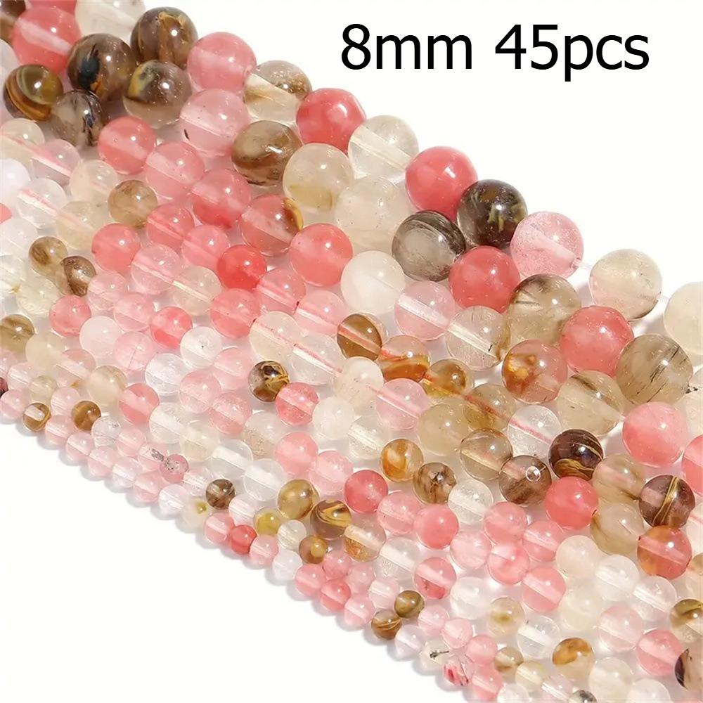 Ice Seed Watermelon Skin Bracelet Bead, Crystal Round Bead, Handmade Jewelry, Accessories, Semi-finished Products, Jewelry Materials