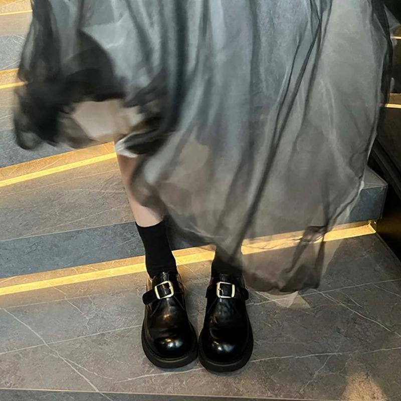 Fashion Soft Leather Round Toe Women's High Heels, Comfortable Fashionable Suitable for Women's Shoes All Year Round