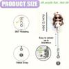2D Acrylic Elegant Nurse Badge Reel For Women Retractable ID Holder Office Work Gift