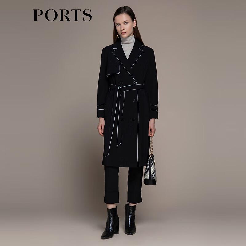PORTS Women's Elegant Mid-Length Trench Coat