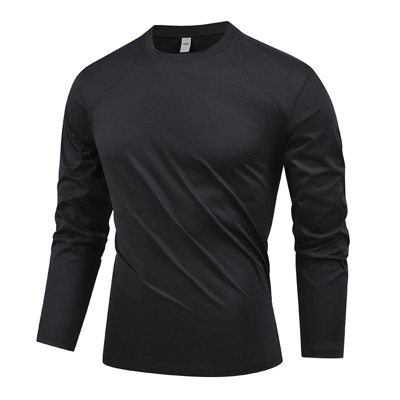 

Men s 2025 Spring/Autumn Quick-Dry Sun Protection Long Sleeve Running Top XL чёрный