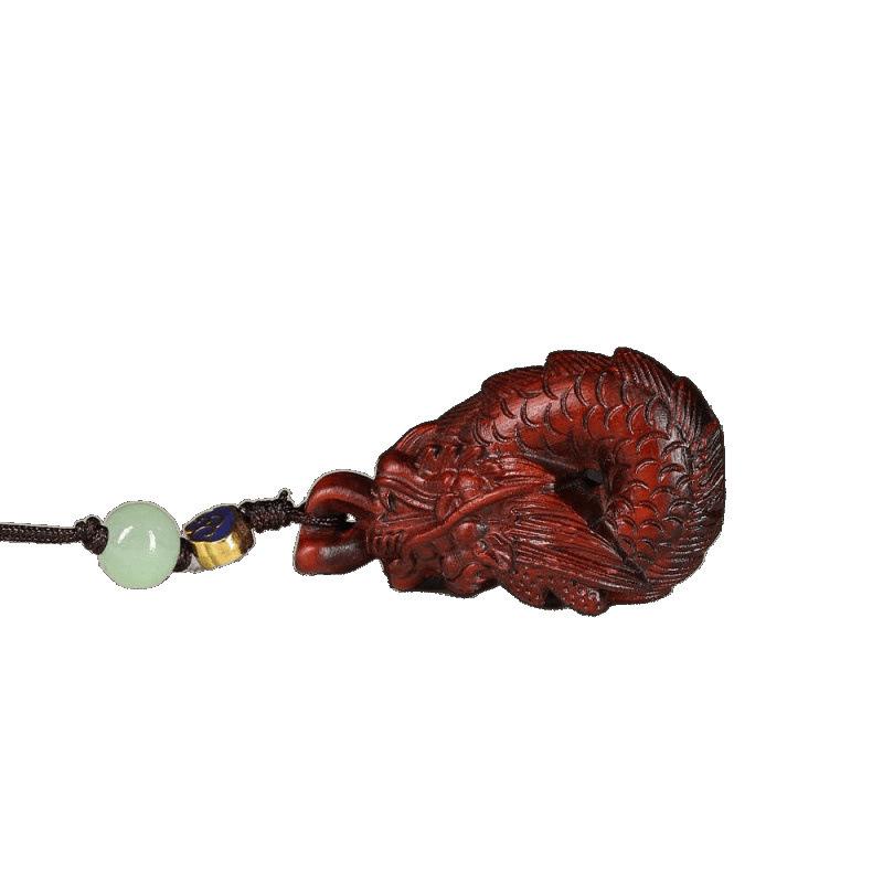 Sandalwood Dragon Zodiac Phone & Keychain Pendant Car Ornament