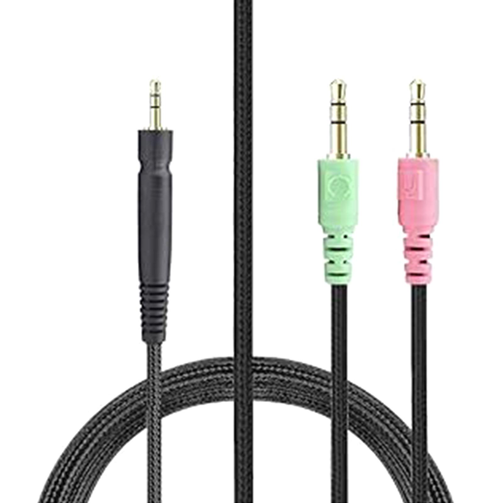 

Braided UNP PC Cable for Sennheiser Game One PC 373D GSP350 GSP500 Headphone Cord Better Sound Ranges User Friendly Wire