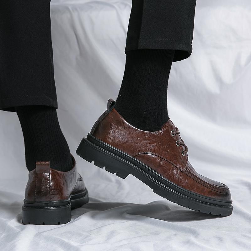 Oxfords Scarpe da Uomo Eleganti da Lavoro Pelle Stringate Uomo Scarpe Casual Nere Marca di Lusso Ufficio Lavoro Formale Lusso Scarpe da Uomo