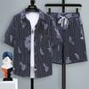 Summer Set Men's Two Shirt Shorts Harajuku Oversized Men Sets Outfits