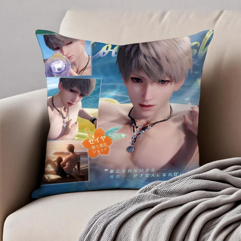 Hot Game Love And Deepspace Cushion Cover Pillowcase Antidustmite Invisible Zipper Short Plush Sofa Cushion