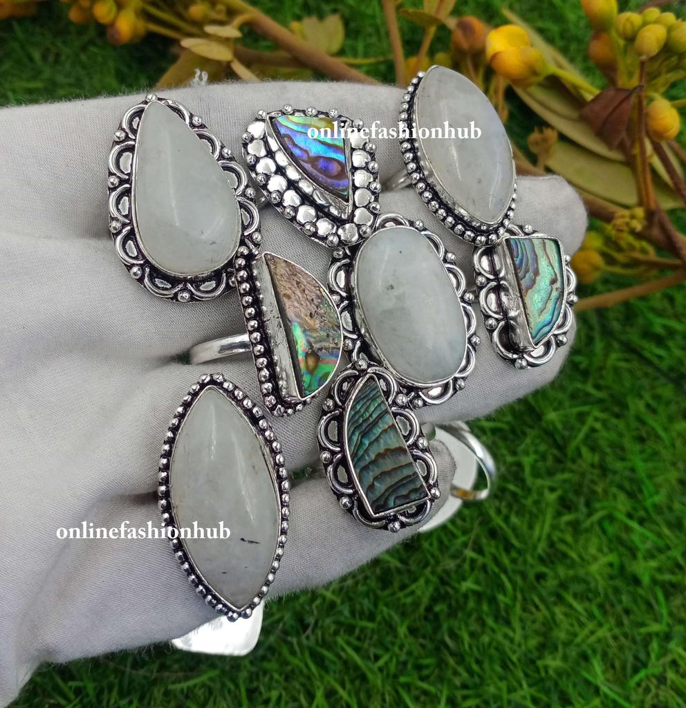 Türkiser Edelstein 925 Sterling Silber vergoldet handgefertigter Ringschmuck NST-HR17