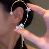 High-End Rhinestone Wheat Tassel Ear Cuff - No Piercing Needed