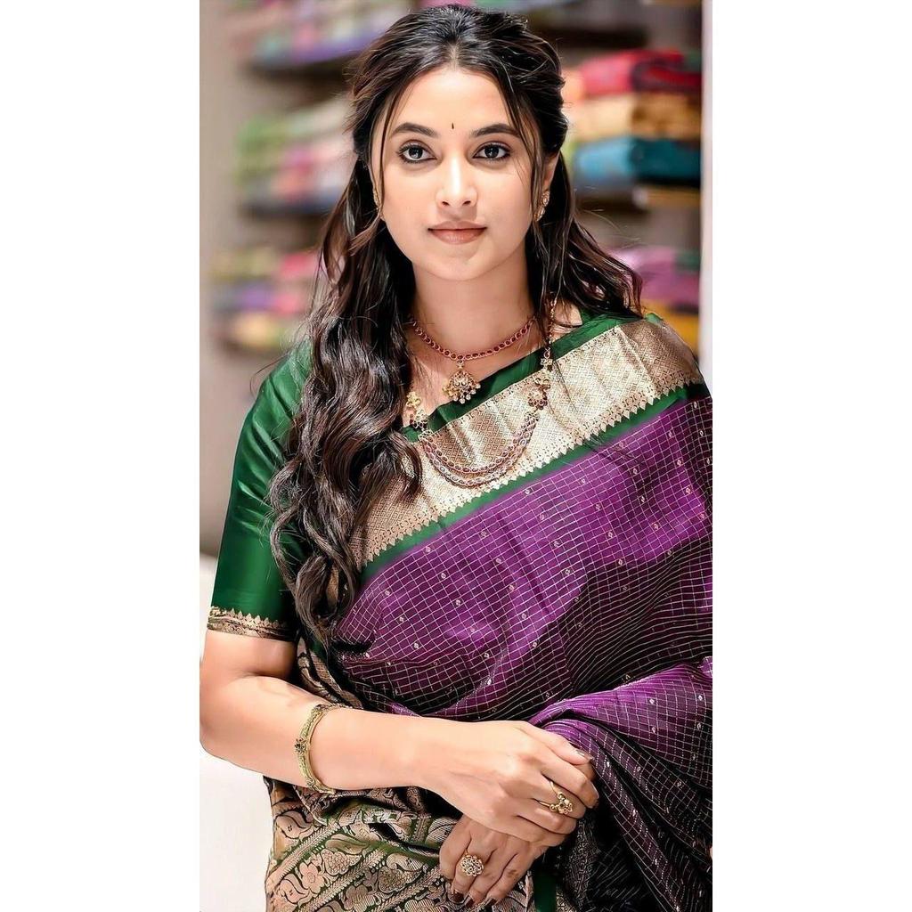 New Launch Soft Lichi Silk Jacquard Saree