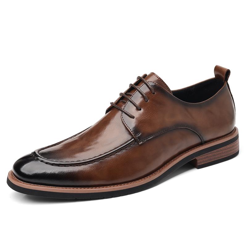 Fashion Handmade Soft Male Oxford Shoes Stylish Casual Business Shoes for Men Leisure Walk Derby Shoes New Arrival Formal Dress Footwear