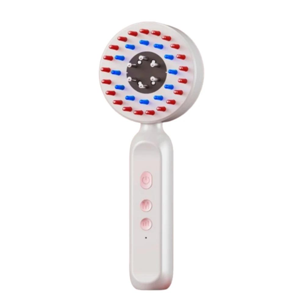 Electric Vibration Massage Comb Red Light Hair Follicle Comb Scalp Oil Liquid Applicator Head Massager Hair Growth Anti Loss