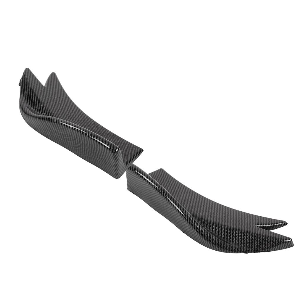 2pcs Rear Bumper Side Spoiler Carbon Fiber Style Surround Decoration Universal for Car
