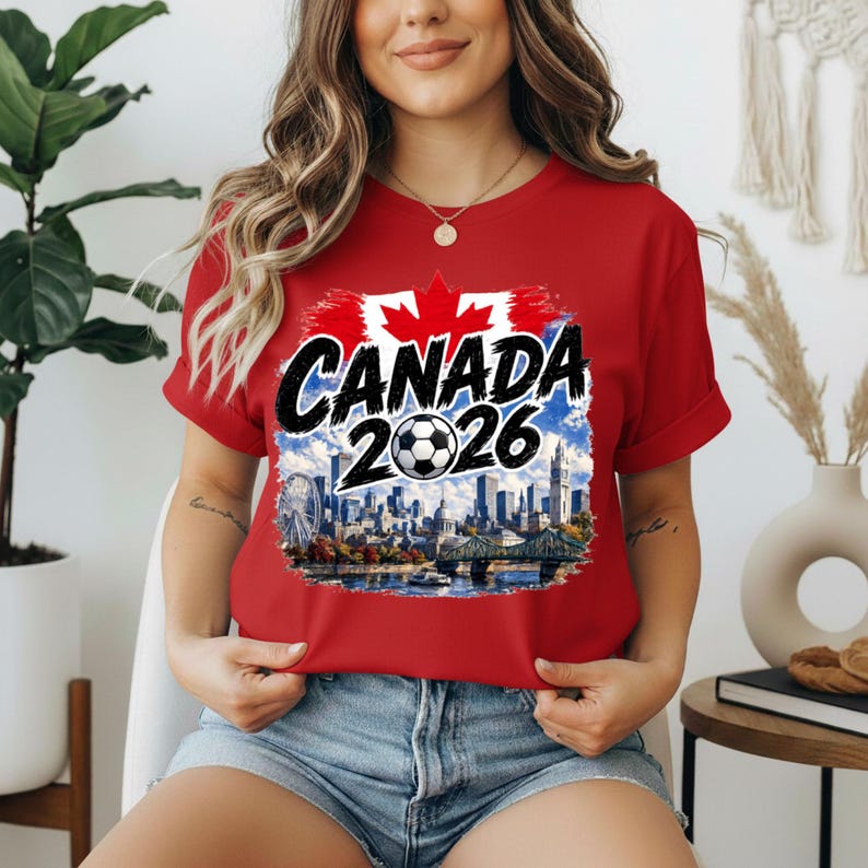 Canada 2026 Custom, World Football Shirt, Canadian Flag Football Fan Tee,Canada Football Supporter Shirt,Canada Usa Mexico Soccer Fan Gift 4XL