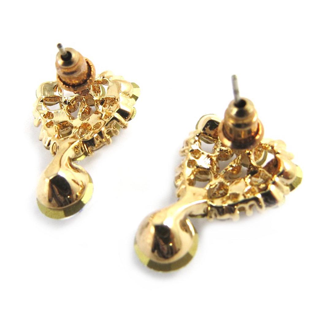 Les TréSors De Lily [K9253] - Dizajnové NáUšNice 'Sissi' Zlatobiele Biela-image