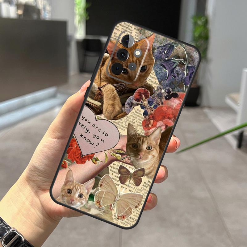 Funny Cute Kitty Cat Aesthetic Case For Samsung Galaxy A56 A36 A26 A16 A06 A25 A54 A34 A14 A52 A32 A12 A13 A33 A53 A15 A35 A55