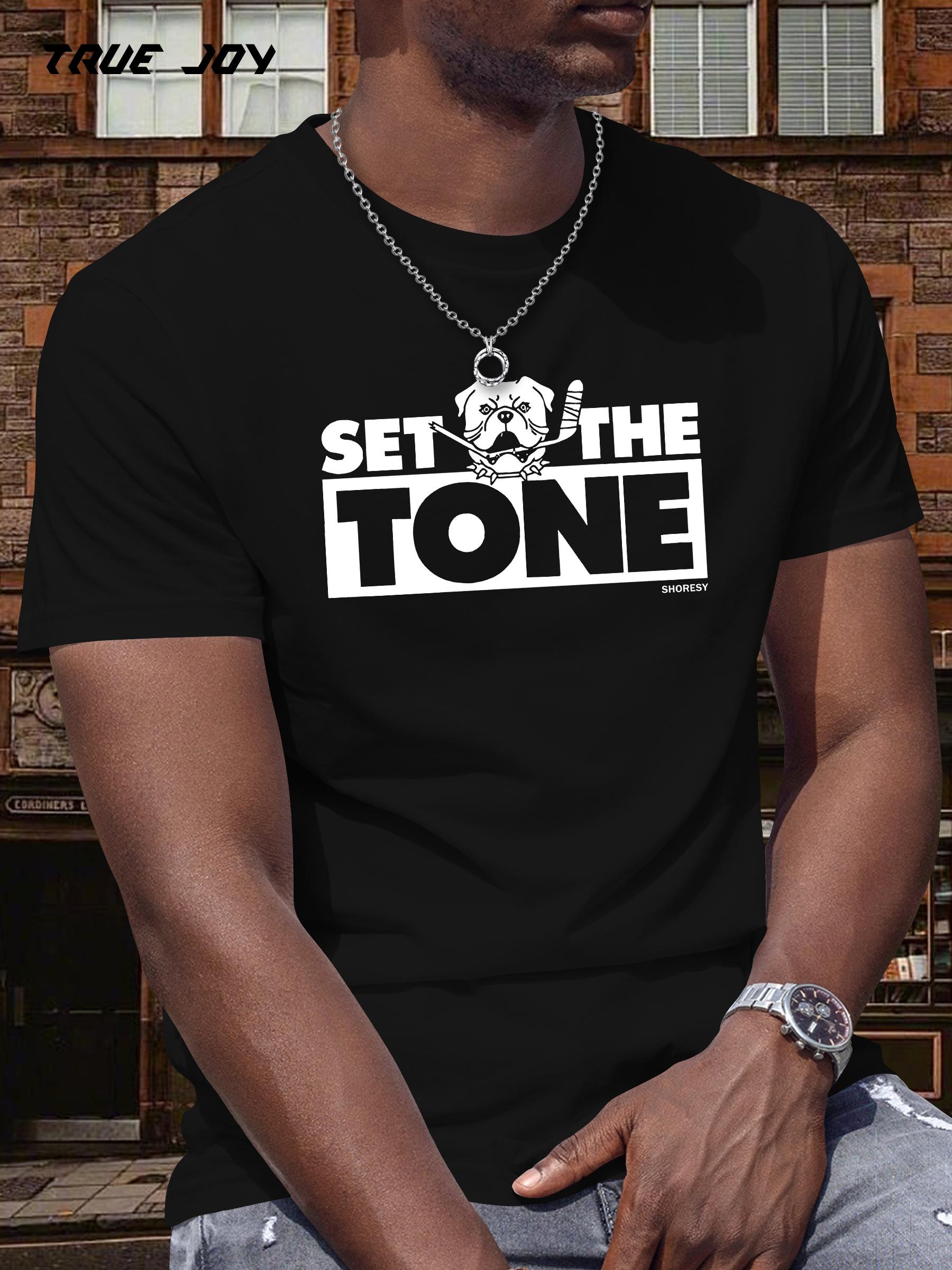 Trendy Leadership: Set The Tone Bulldog Print T-shirt XXL