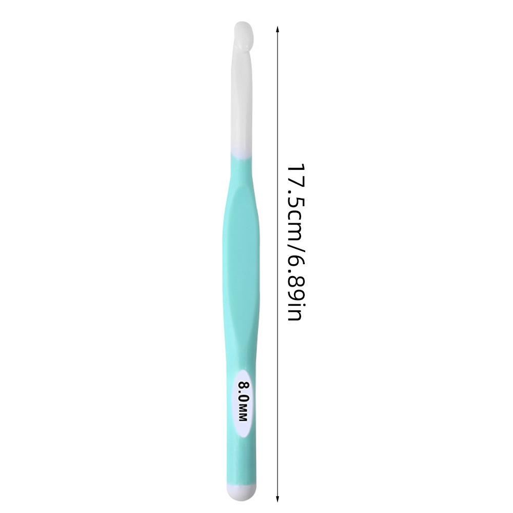 Colored Large Size TPR Soft Handle & ABS Plastic Crochet Hook for Blankets, Scarves, & Sweaters