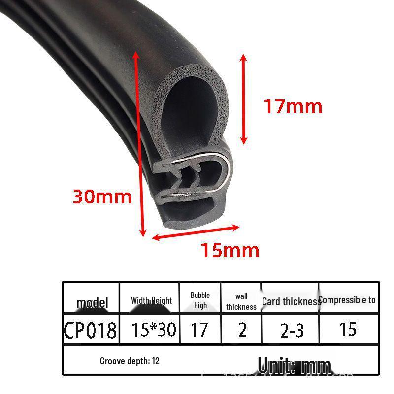 U-förmige Gummi-Schaumstoff-Dichtungsstreifen für Schränke und Autotüren