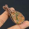 Unakite Pendant, 999 Copper Wire Wrapped Jewelry, Gemstone Jewelry Pendant, Handmade Wedding Gift Jewelry