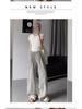 Women's Slimming High Waist Striped Pants: Black/White, Loose Straight-Leg, Petite 145, Wide-Leg, Summer 2025 Collection