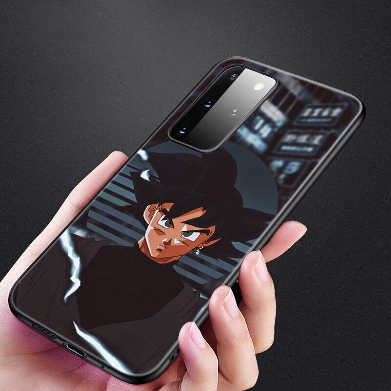 Anime Son Goku Super Saiya Case For Samsung Galaxy S20 S21 FE S10 Lite Note 20 10 Lite S8 S9 + S10E S10 Plus Ultra Black Cover