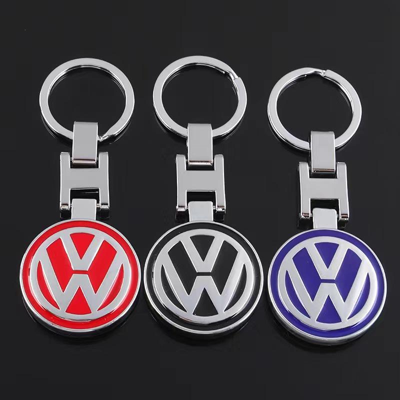 2026 Hot Valve Stems Caps 3D Metal/Leather Car Volkswagen Series Key Chain Keyring Auto Interiors Accessories For VW RLine R Golf Amarok CN8
