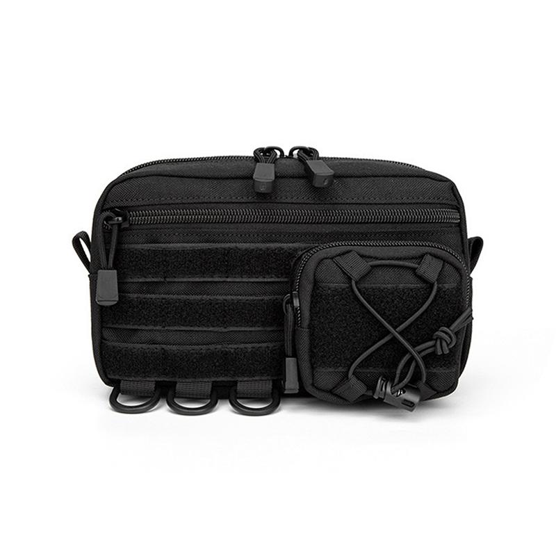 

Сумка-органайзер 1000D Edc Сумка-органайзер Molle з кількома кишенями. Допоміжна сумка. Чохол для зберігання інструментів. Тримач для телефону для вуличної поясної сумки. чорний