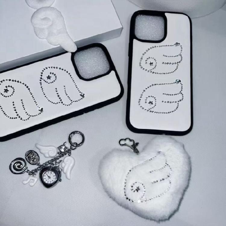 Enchanting Angel Wing Clock Keyring Vintage Alloy Bag Charm Creative Jewelry Accessory For Everyday Use