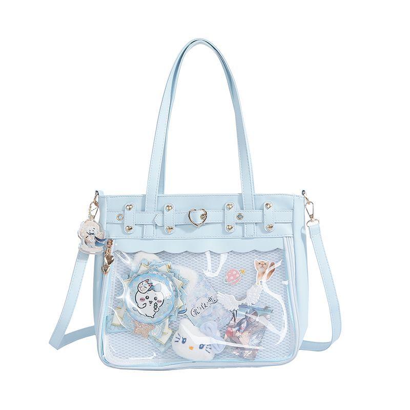 New Original Y2K Ita Bag Subculture Punk Goth Pu Large Capacity Crossbody Bag J Girls JK Uniform Shoulder Bag Ulzzang Itabag