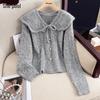 Women's Wool-Blend V-Neck Cable Knit Pullover Sweater