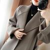 Women's Long Double-Faced Wool Coat: French Hepburn Style, Winter, High-End, Loose Fit.