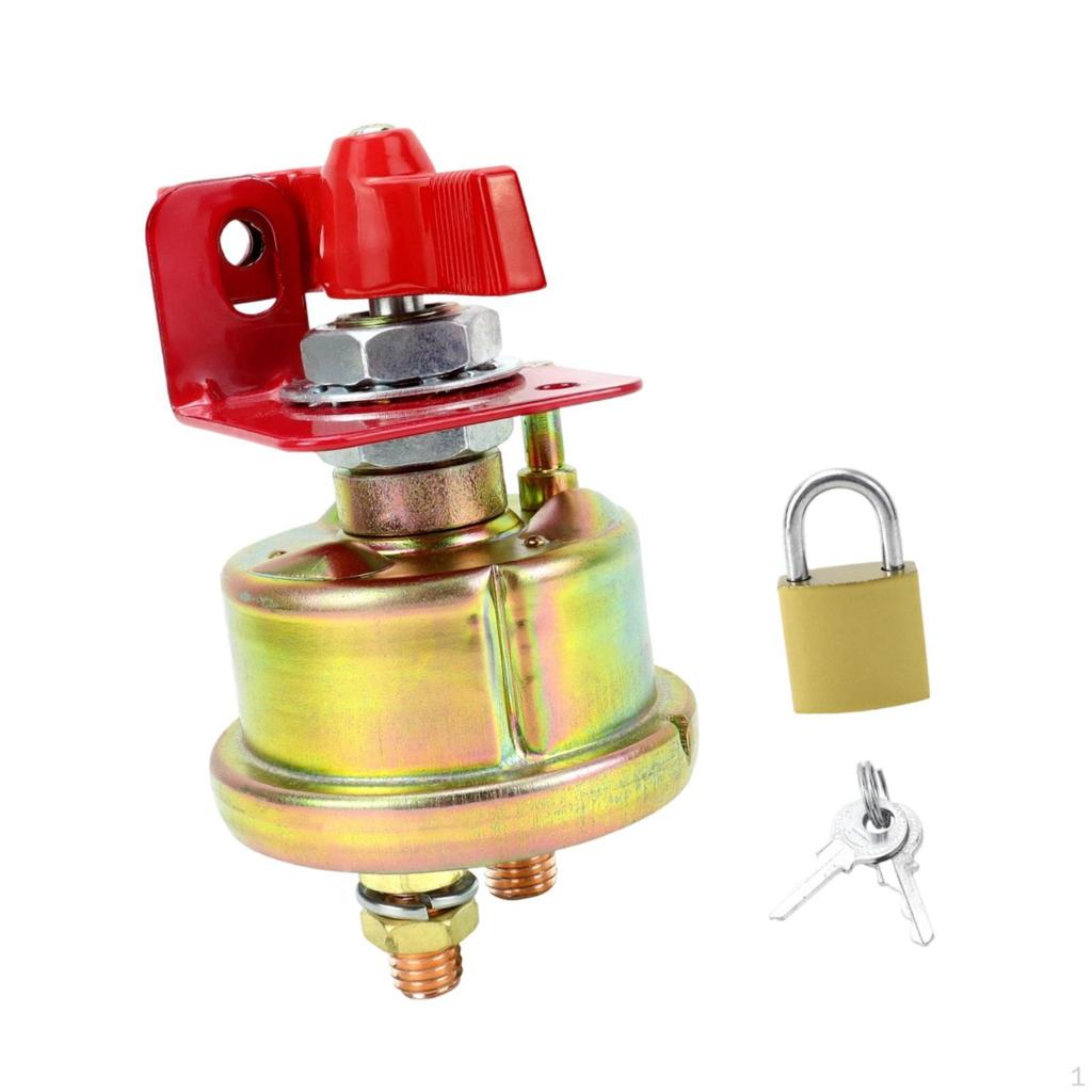 Battery Disconnect Switch 12V-24V Accessories Replace Easy to Use Cut Off Isolator Parts for