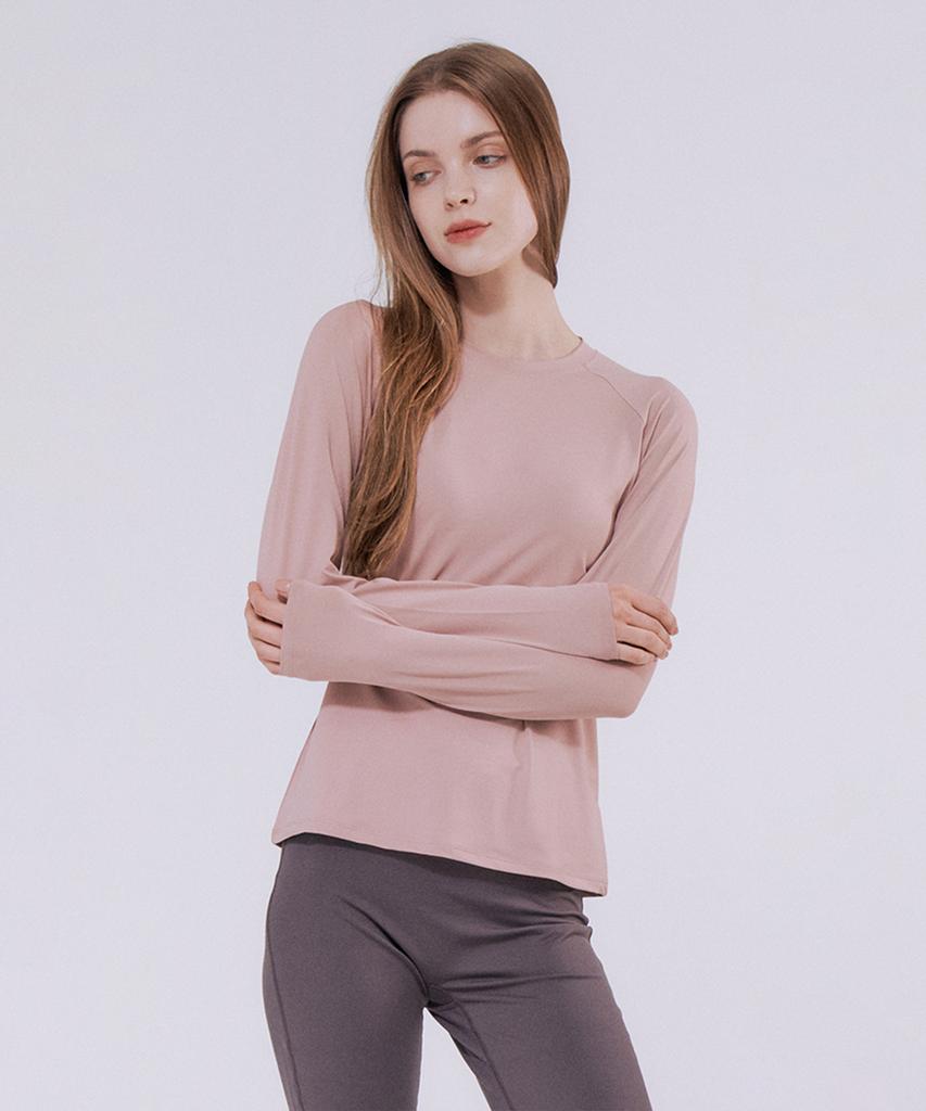 NOKJOK [2 Pack] Awesome Basic Cooling Long Sleeve Women'S T-Shirt (7 Colors) (D Type)