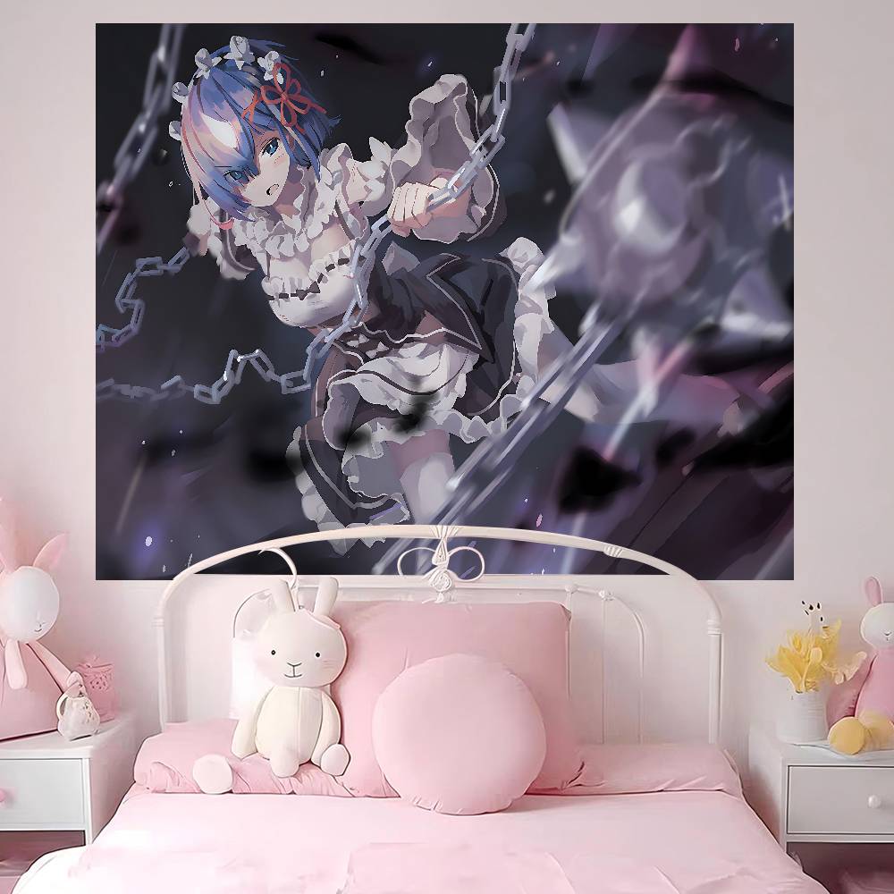 Re Zero Anime Hanging Bohemian Tapestry Hanging Tarot Hippie Wall Rugs Dorm Wall Hanging Home Decor