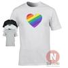 Rainbow Heart T-shirt Raving LGBT LGBTQ Clubbing Festival DJ Techno Trance