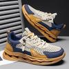 Summer trend men's shoes mesh sneakers breathable running shoes men's platform dad shoes large mesh hollow sneakers