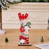 Christmas Delightful Wooden Tabletop Decor Featuring Fun Cartoon Letter Designs For Welcome Noel Xmas