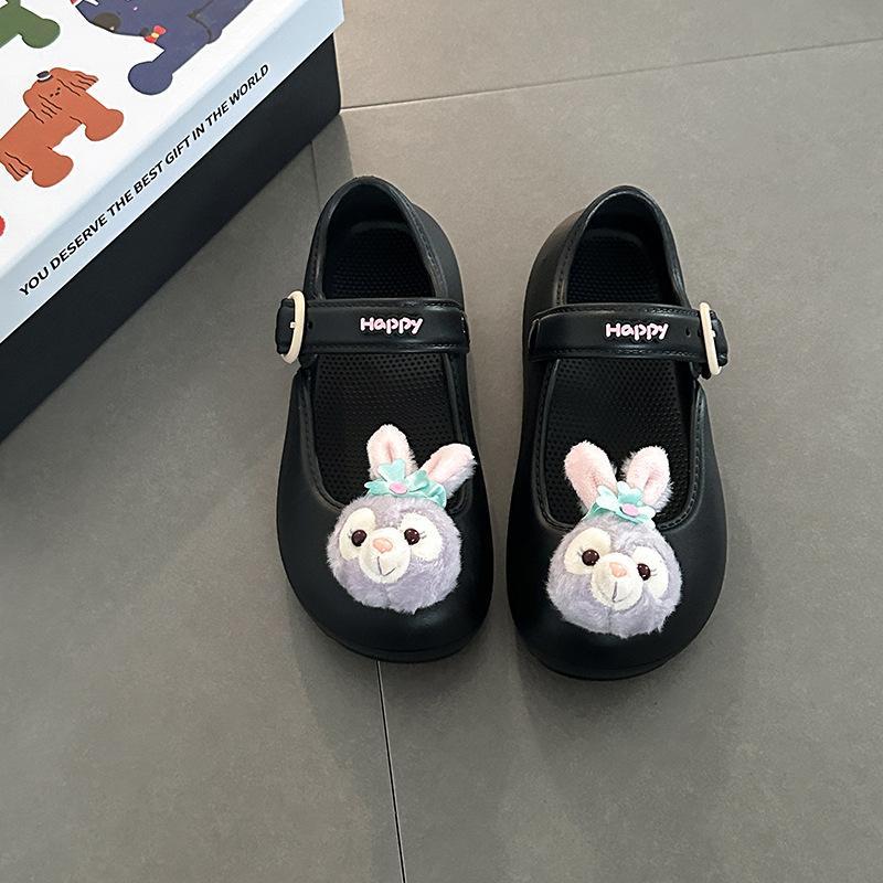 Roztomilé kreslené loutkové jednoslovné přezkové sandály dámská letní móda ležérní se sukní taškou hlavou boty jednoduché boty