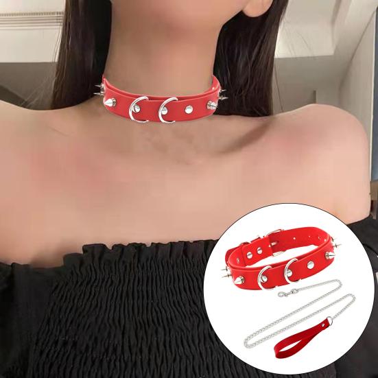 2 stk/sett Naglekjede med bånd Justerbar lengde Nagledekor Krage Tausett Par Sexy Halskjede Erotiske produkter for voksne