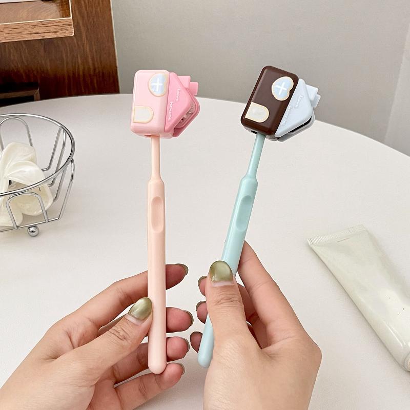 Adorable House Shape Toothbrush Head Cover Waterproof Dustproof Perfect For Travel & Bathroom Organization Toothbrush Cover