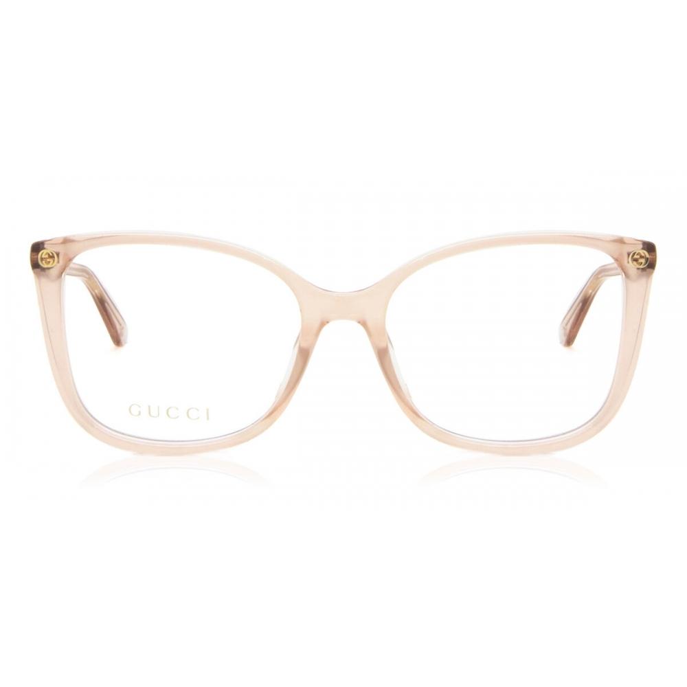 

Gucci Gg0026o 013 Women Eyeglasses Transparent Nude/53
