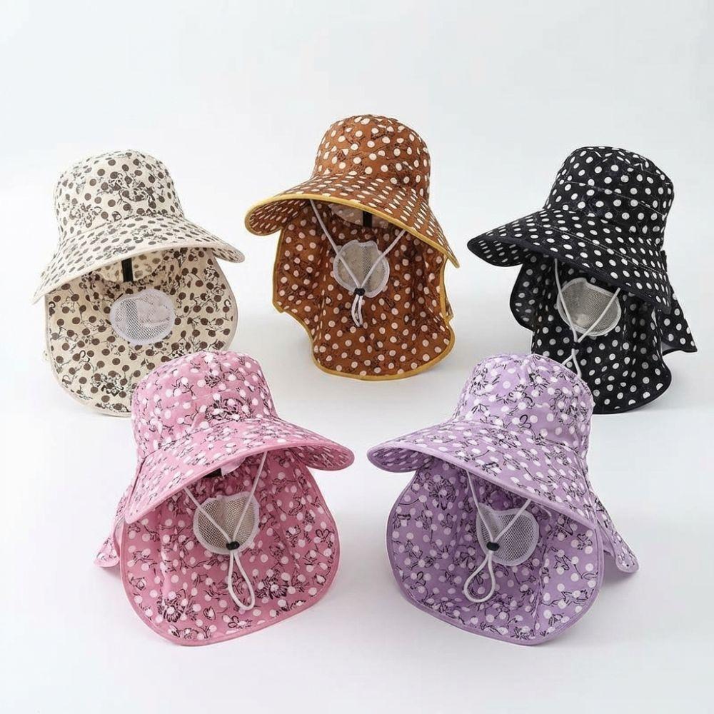 Breathable Tea Picking Work Hat UV Protection Fisherman's Hat Face Mask Sun Hat  Summer Outdoor