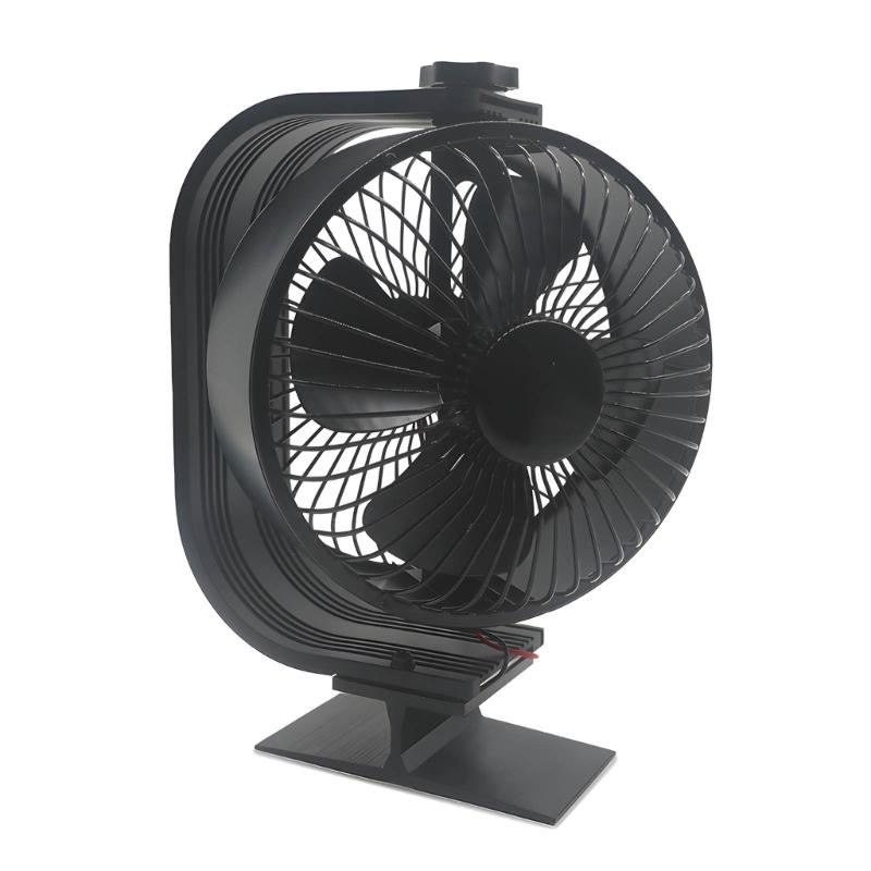 

4-лопастной вентилятор для камина с тепловым приводом, с регулировкой направления воздушного потока на 360°, тихая работа 35 дБ, термостойкий 1