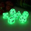 7pcs Luminous Polyhedral Dice Set for TRPG MTG D&D Table Games Party Novelties