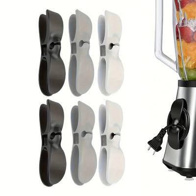 4pcs Power Cord Organizer, Wall Power Cord Wall Sticker Fixing Clip, Kitchen Storage Cord Organizer, Household Appliances and Cables Winder