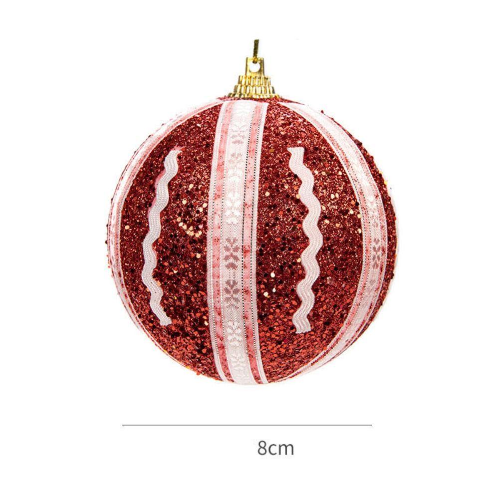 8cm Christmas Decorative Ball Delicate Hanging Ornament Crafts Christmas Tree Pendant  Window